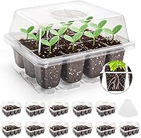 Vista 11 de MIXC Kit de iniciación de semillas de 10 paquetes con cúpula de humedad (bandeja total de 120 celdas), bandejas de inicio de semillas, kit