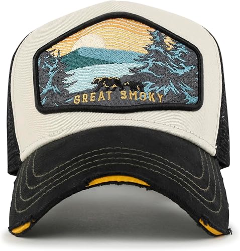 Miniatura 2 de ililily Gorra de béisbol vintage con bordado de Howels prémium