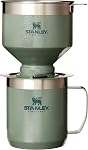 Stanley Perfect Brew Pour Over Set | 12 oz Camp Mug with Lid Included | Drip Coffee Maker with Reusable Filter | Insulated Stainless Steel | BPA-Free | Hammertone Green