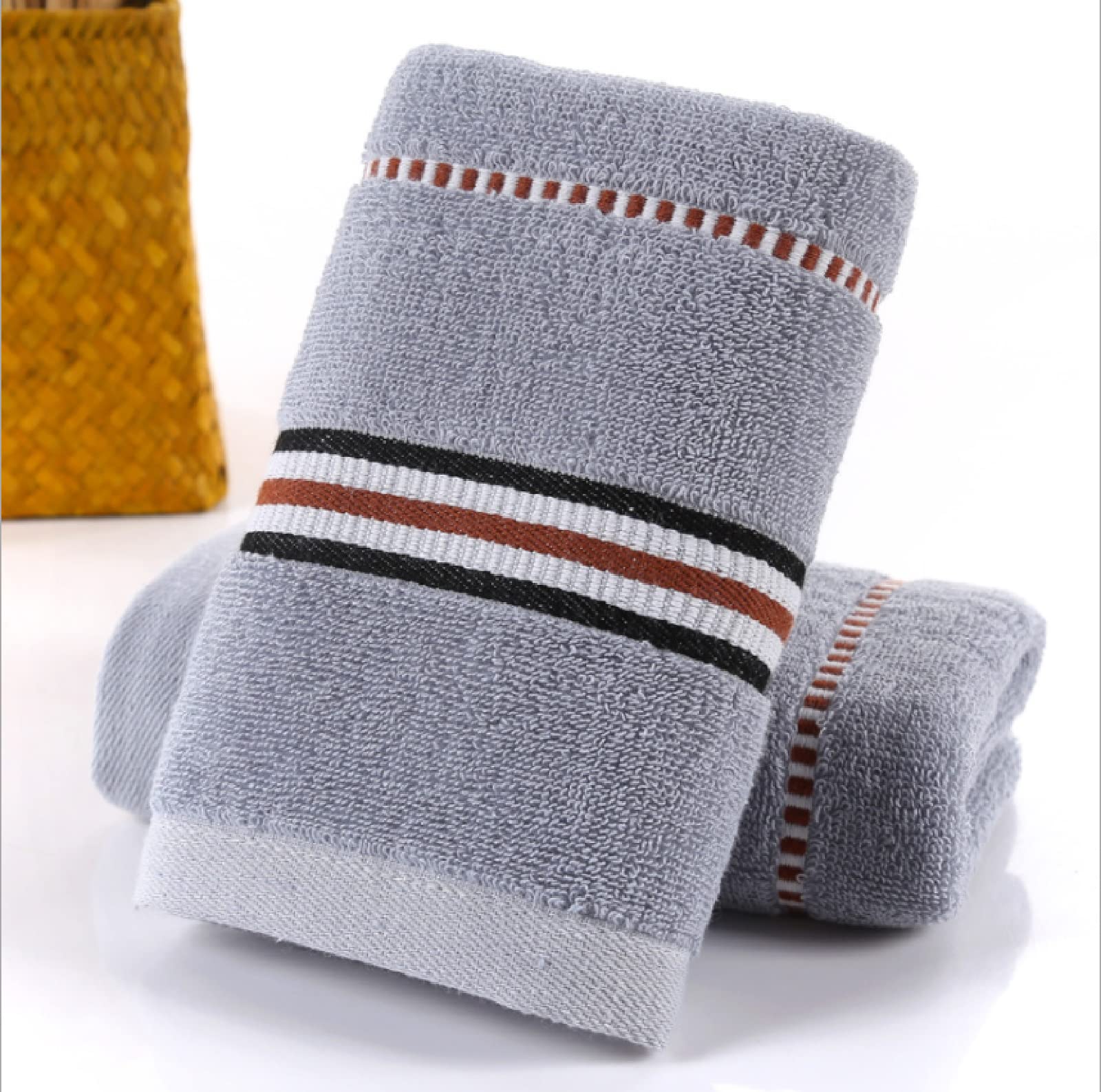 Asciugamani da 6 pezzi in 100% cotone, asciugamani assorbenti per il viso per l'uso quotidiano a casa,Grigio A,34 x 74 cm,Lusso asciugamano da bagno Cotone biologico,Ultramorbidi e Super Asciugam
