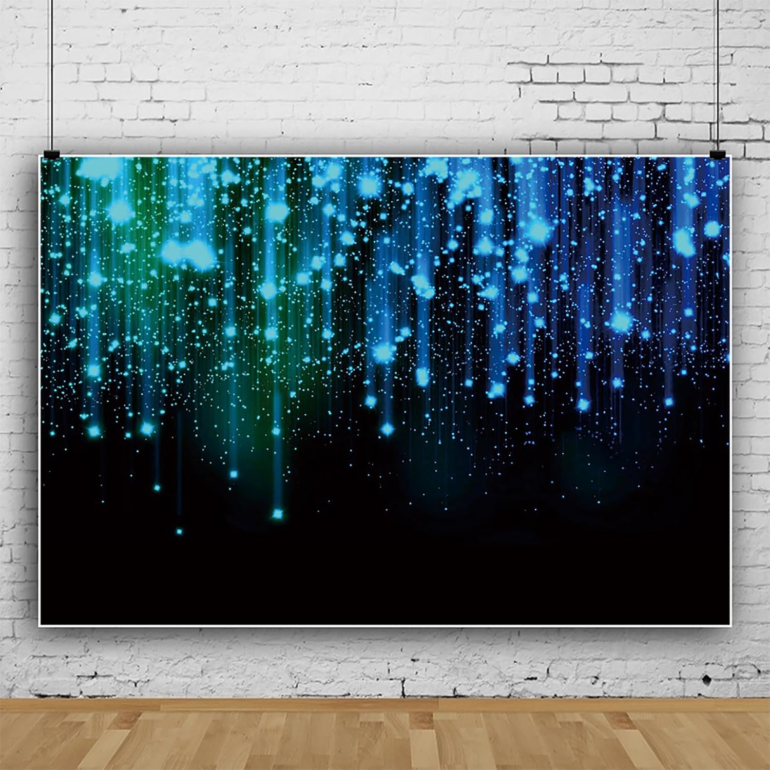 Renaiss 7x5ft Fluorescence Party Backdrop for Photoshoot Boys Girls Portrait Green Blue Neon Splatter Photography Background Dis-co Sock Hop Music Festival Birthday Glow Party Decor Photo Booth Props