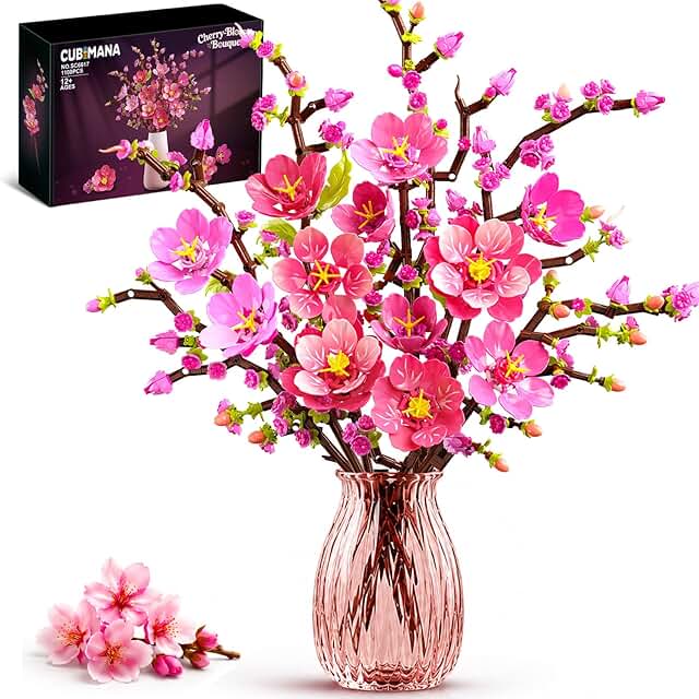 Kirschblüten-Blumenstrauß mit LED, 1108 Teile