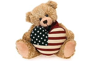 4th of July Patriotic Eagle Stuffed Animal, 11 Inches Cute Beige Pillow Plush Stuffed Animal