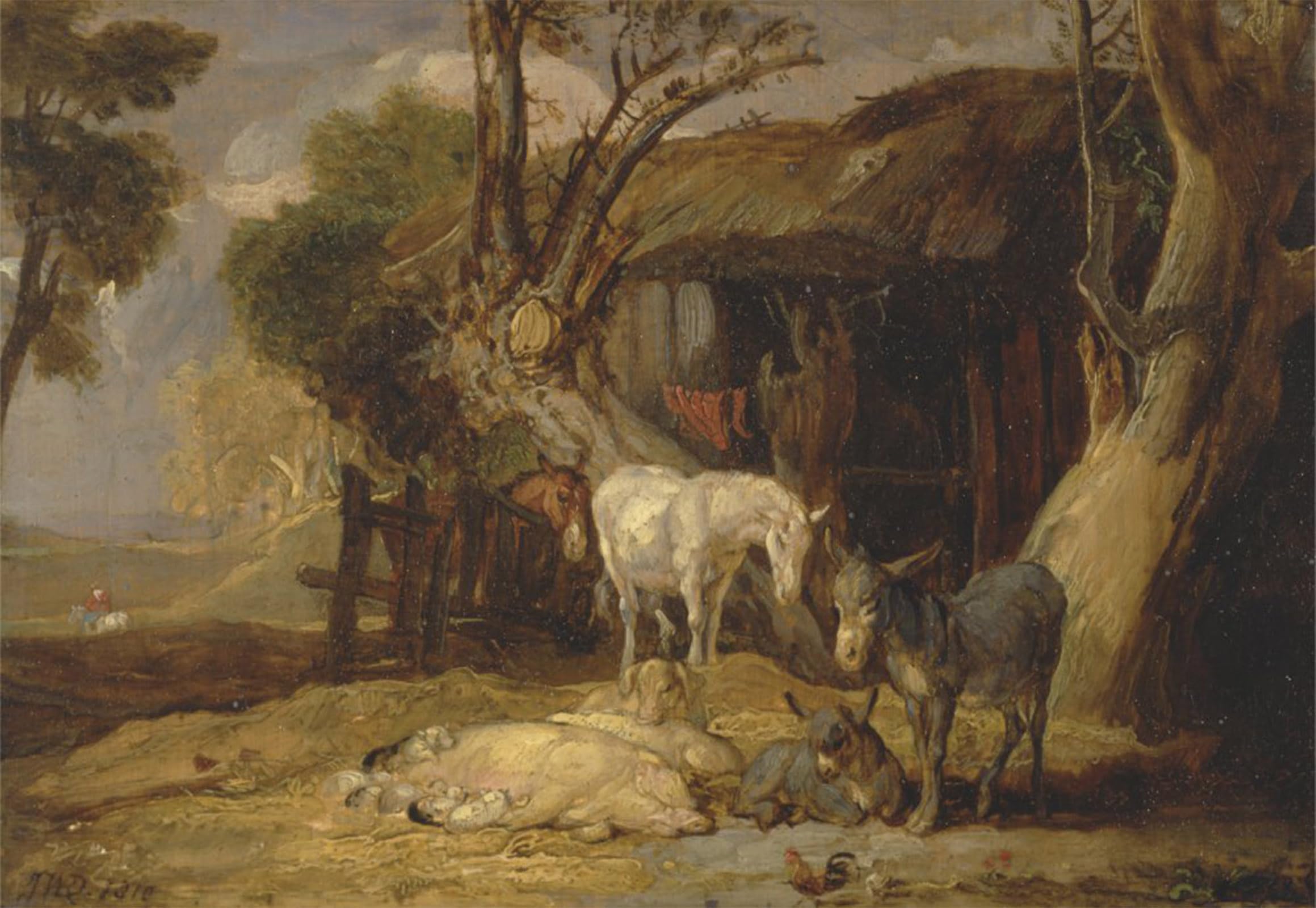 POSTERIIk Famous Modern Artwork Art Mural the Straw Yard by Famous Artist Oil Paintings Pictures for Home Decor 60x90cm