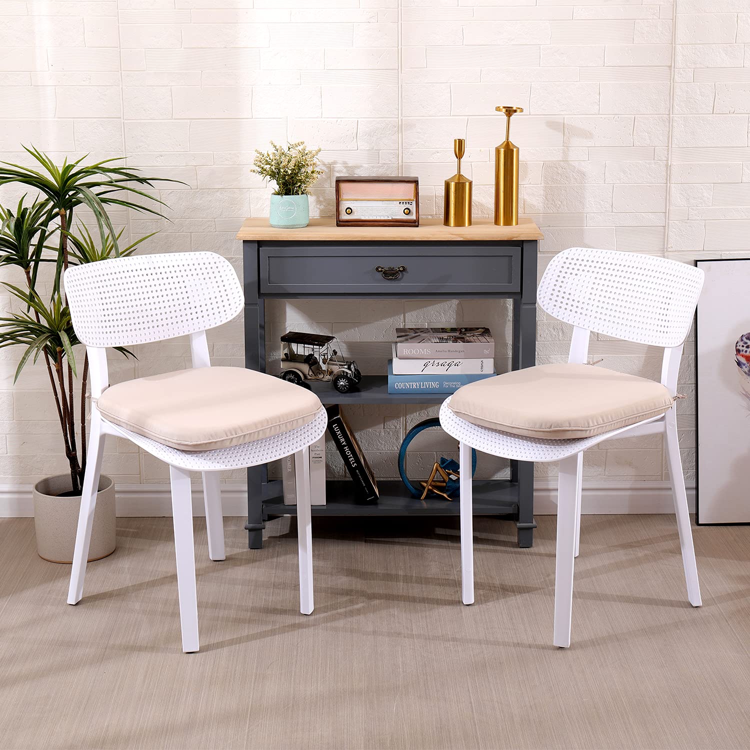 Eetkamerstoel Kussens, Kussen Stoelen Voor Slaapkamer, Zitkussens Met Riemen Comfortabele Stoelkussens Voor Binnen Buiten Woonkamer Huis Tuin Auto
