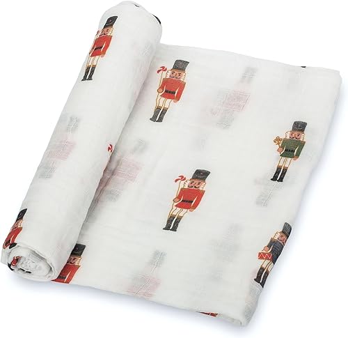 Miniatura 72 de LollyBanks Manta de muselina para envolver a niños y niñas, 100% algodón, suave para recién nacidos (estampado de copos de nieve) de 47 x 47
