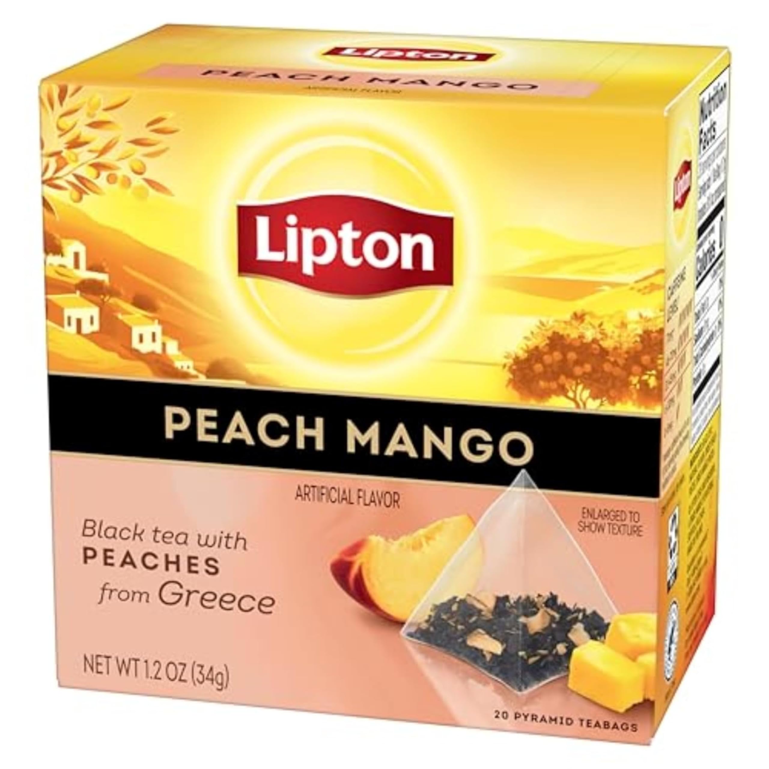 Lipton Peach & Mango Black Tea (Pack of 3)
