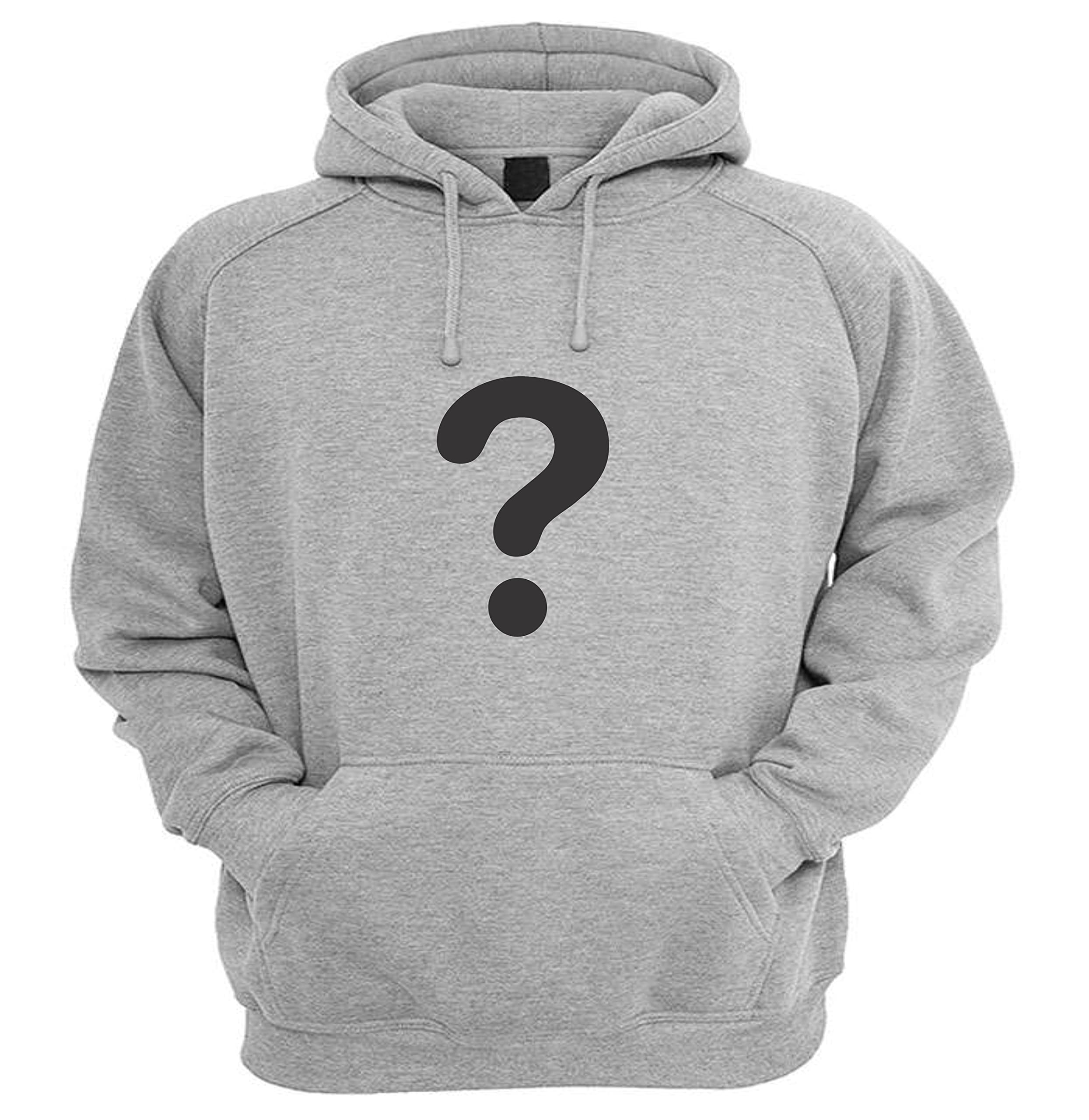 Men's Printed Question Cotton Stylish Warm Pullover Branded Hoodie - Pack of 1