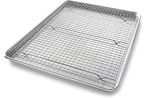 USA Pan 1607CR Extra Large Sheet Baking Pan and Cooling Rack Set