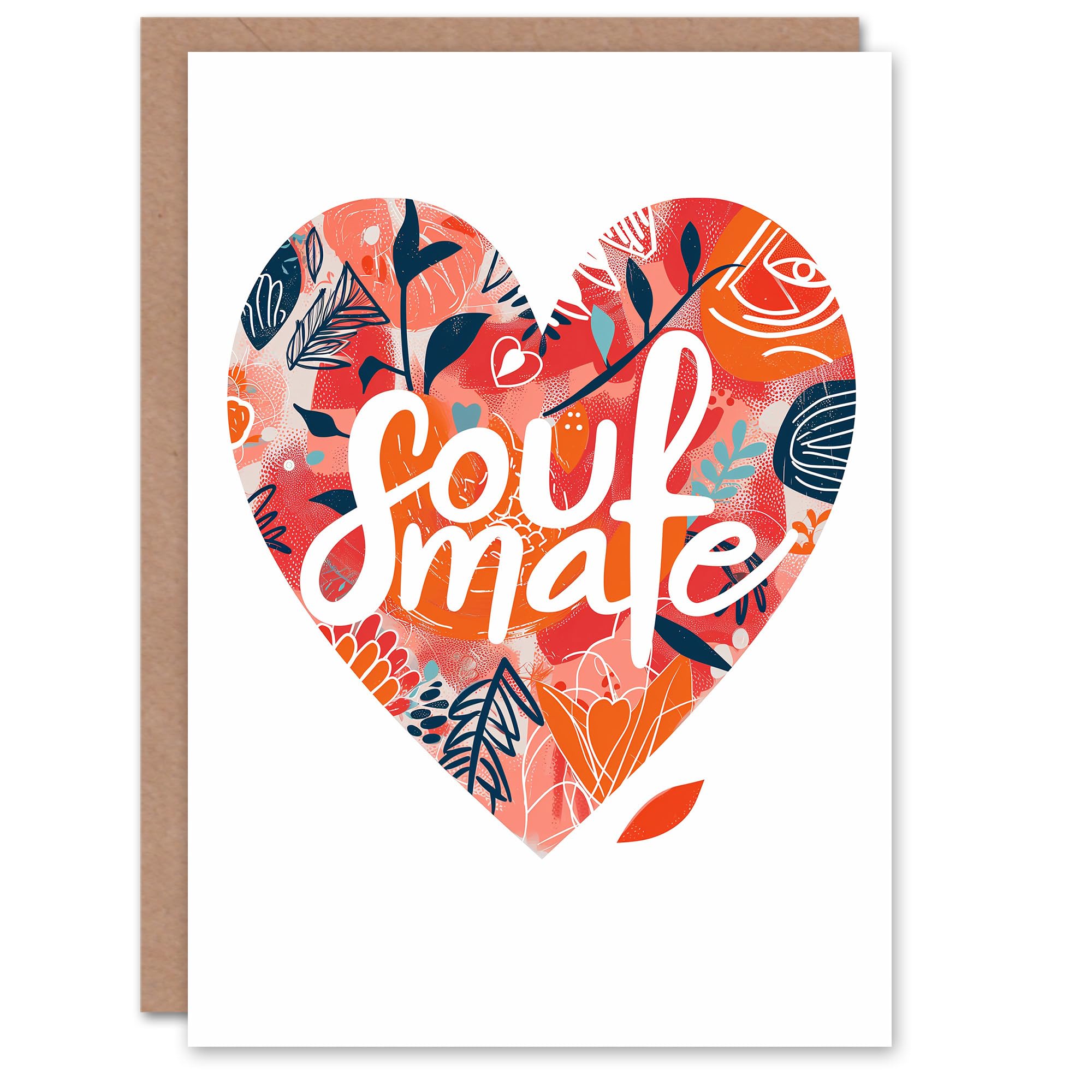 Artery8 Valentines Day Greeting Card Soulmate Floral Love Heart For Her Wife Partner