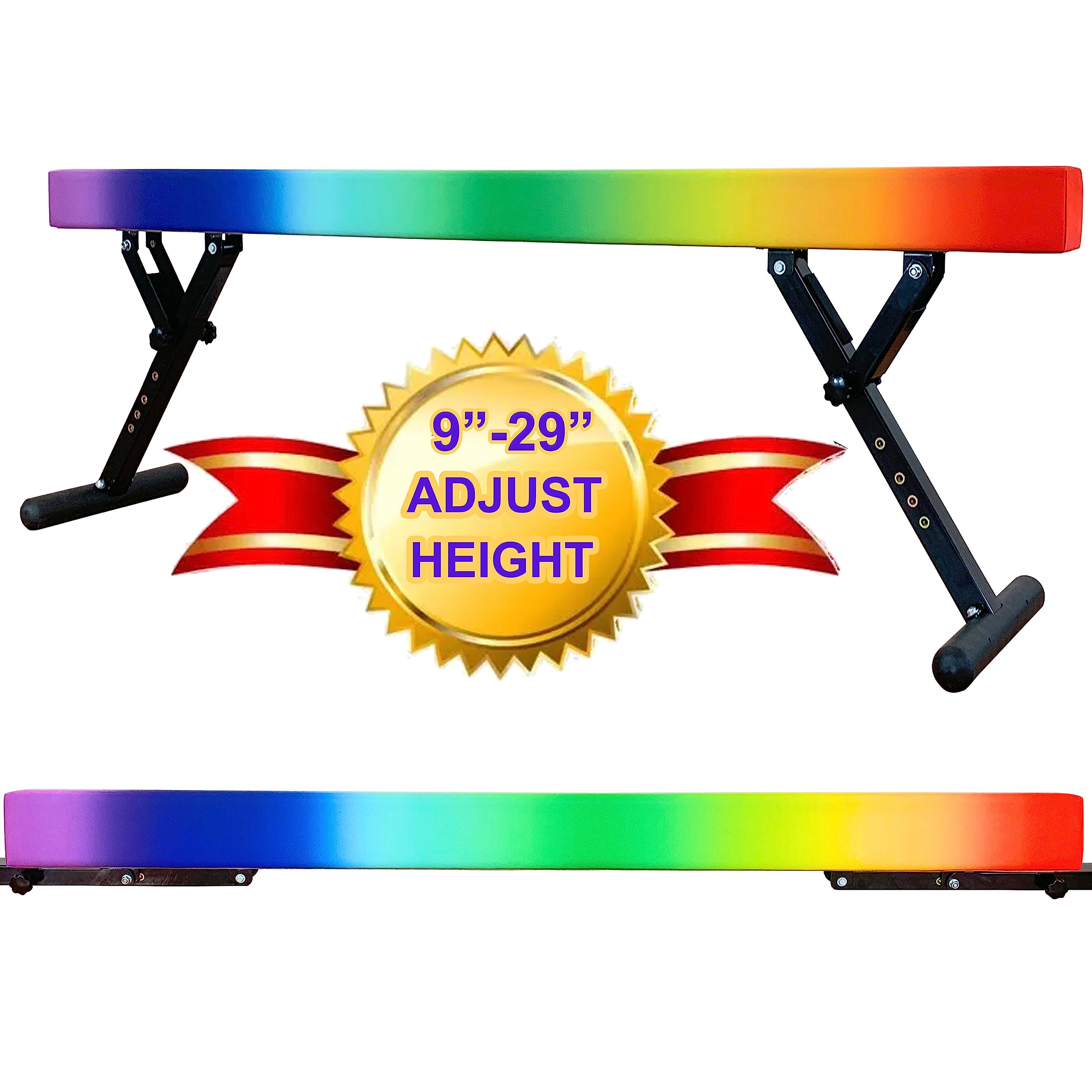 MARFULA Extra Stability Wood Folding Balance Beam Gymnastics Floor Beam for Kids/Adults Home Use (5)