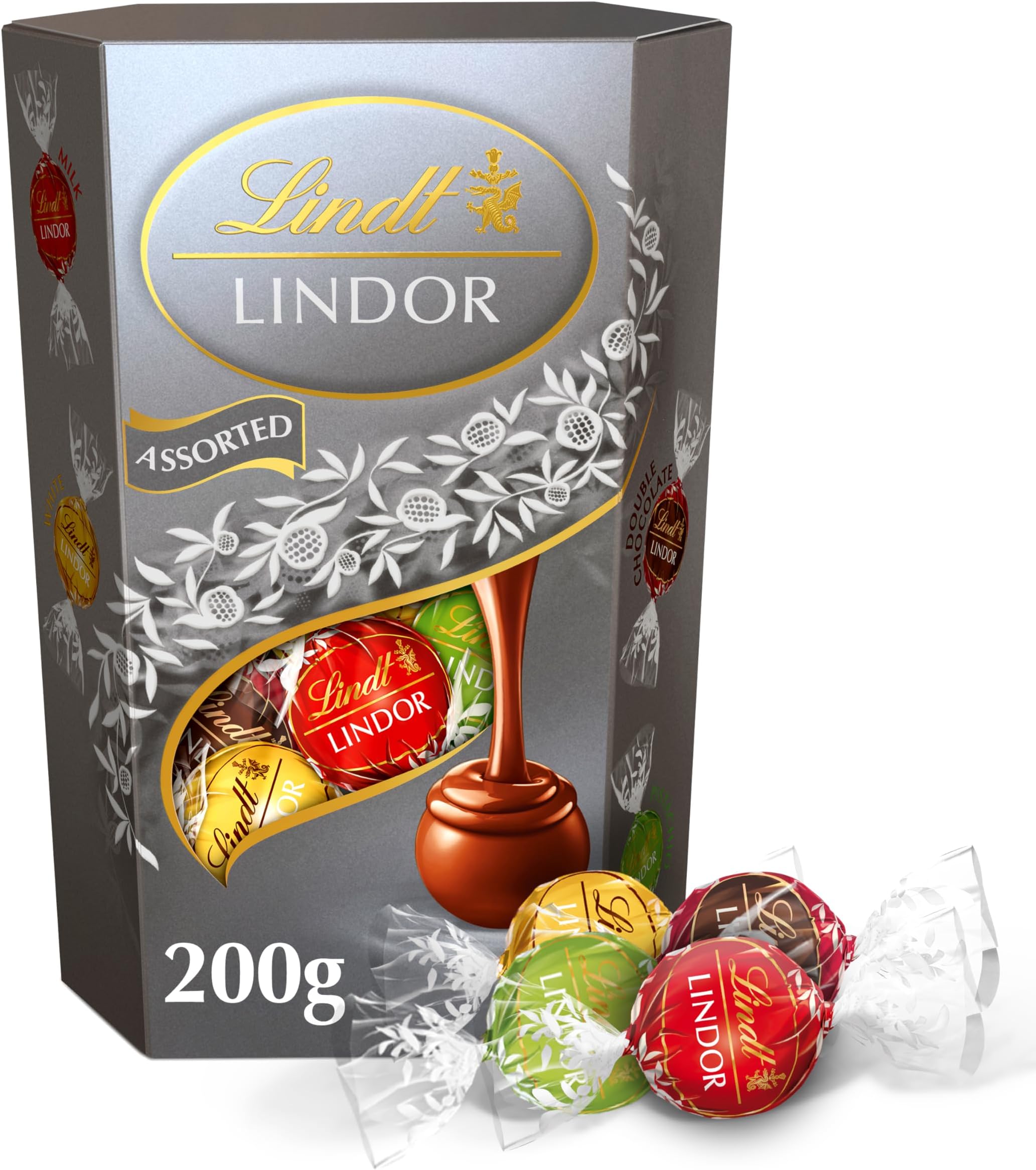 Lindt Silver Lindor Balls Chocolate With Melting Filling - 200G