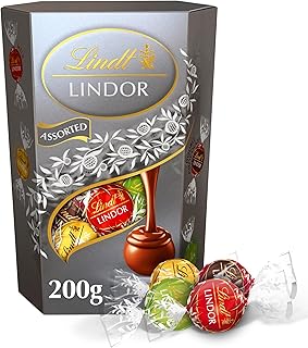 كرة شوكولاتة بحشوة كريمية ذائبة من ليندت ليندور، فضي، 200 جرام