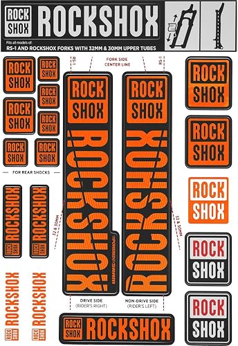 RockShox Decal Kit, 30/32mm, Orange Color Matching Kit