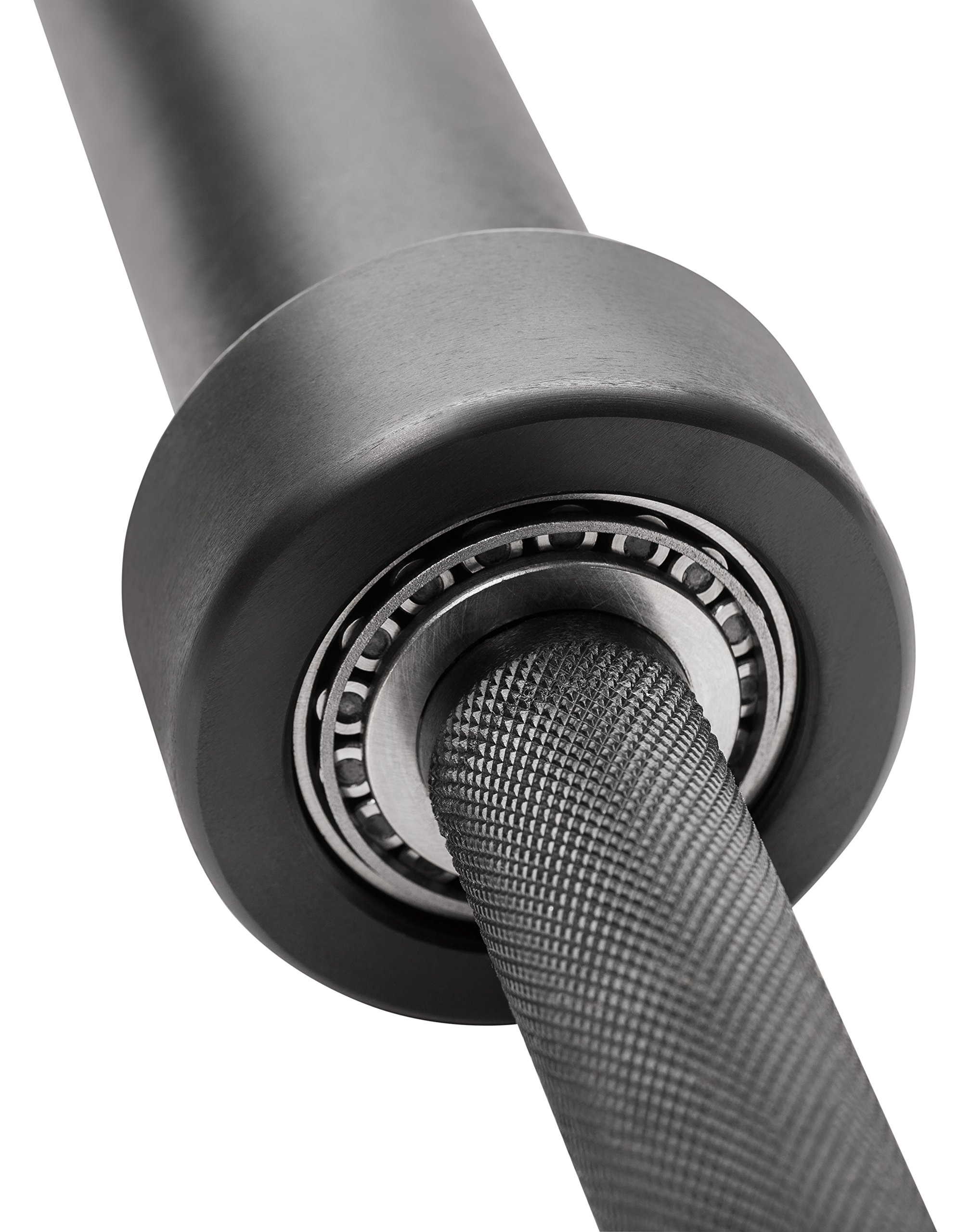 Bad Company Sztanga długa 152-220 cm 50 mm Olympia czarna I sztanga długa bez obciążników z łożyskiem kulkowym w zestawie z zapięciami sprężynowymi 50/51 mm I sztanga długa do 750 kg