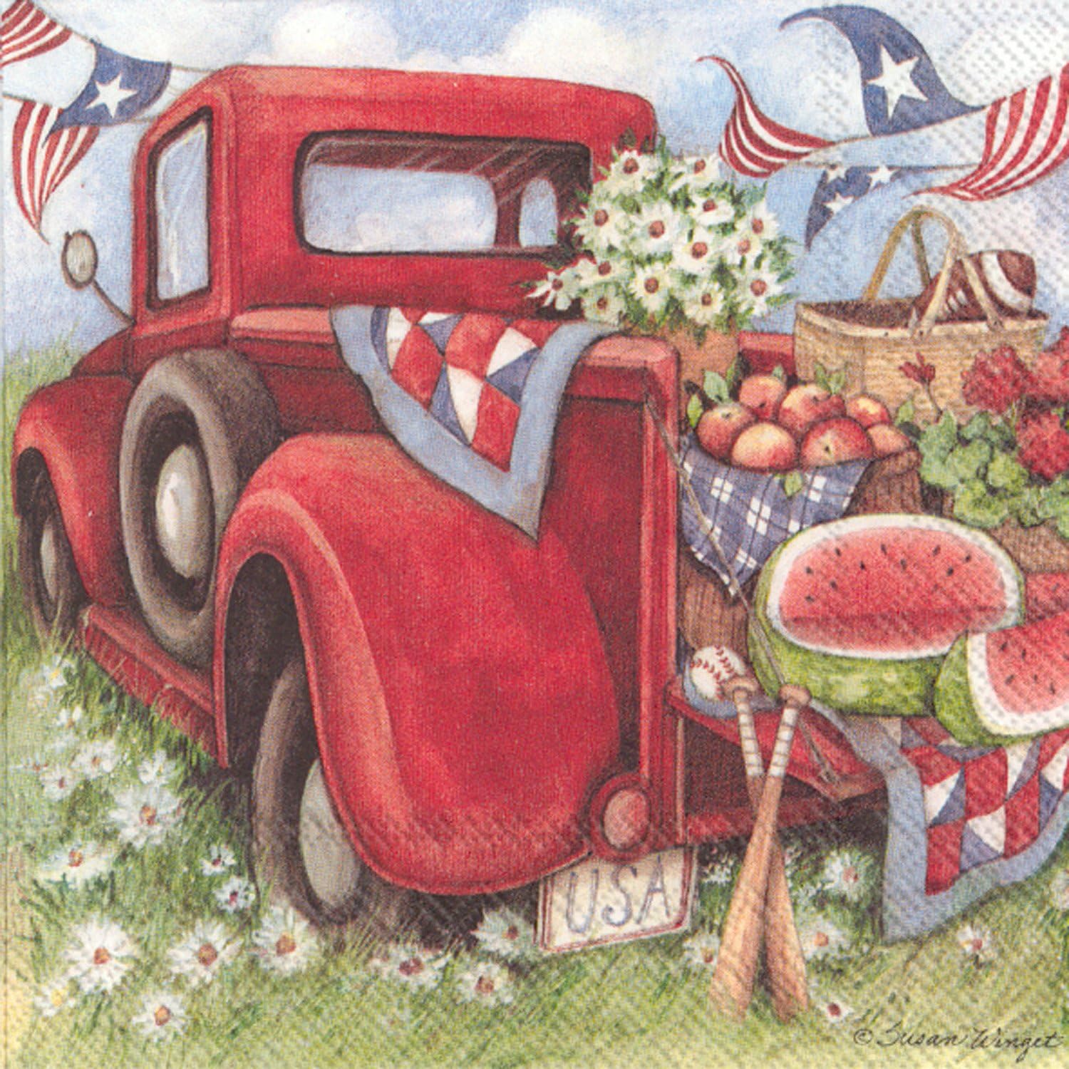 Celebrate the Home Spring/Summer 3-Ply Paper Luncheon Napkins, Hustle and Bustle, 20 Count