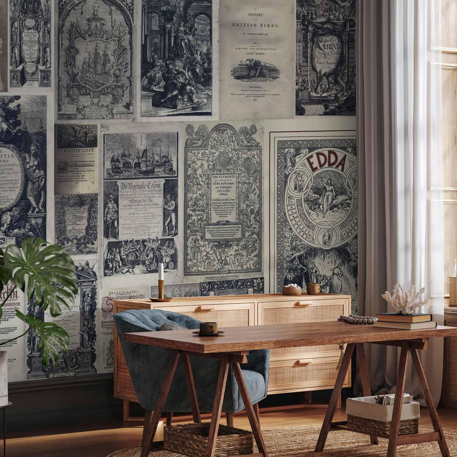 artgeist Wall Mural Vintage 193x110 in - XXL Peel and Stick Self-Adhesive Foil Wall Mural Removable Sticker Premium Print Picture Image Design Home Decor n-C-0014-a-c