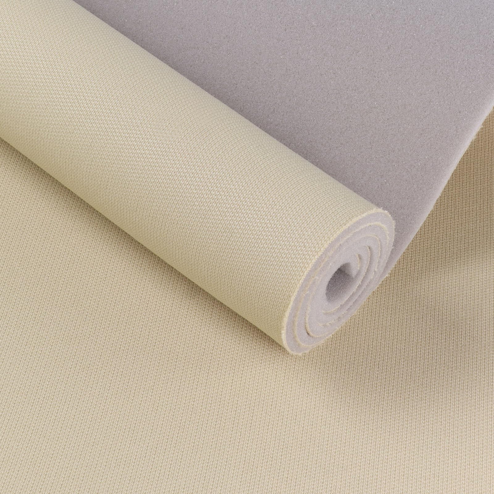 Headliner Fabric Mesh Type with 1/9"(3mm) Foam Backing 60"W×24"L Mesh Material Car Headliner Fabric (Thickened Foam) for Automotive RV Boat Home Roof Interior Replacement Repair DIY, Beige