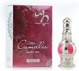 Attar Camellia long lasting, Addictive Personal Perfume Oil Fragrance - A Seductive Signature Aroma Oil Fragrance 20mL (0.7 fl oz) 100% Halal Traditional Attar Style I Halal I Great For Gifts