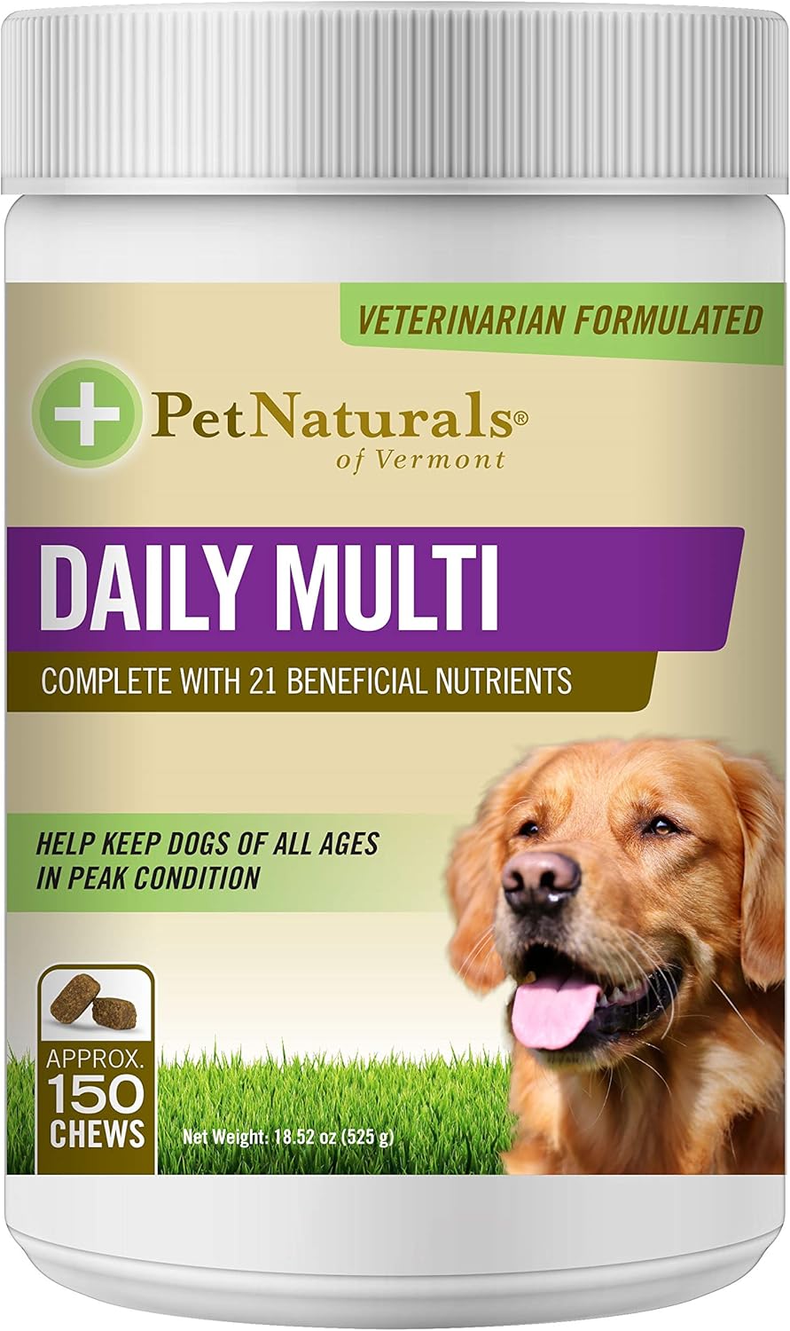 Pet Naturals - Daily Multi for Dogs, Daily Multivitamin Formula, 150 Bite Sized Chews : Pet Supplies