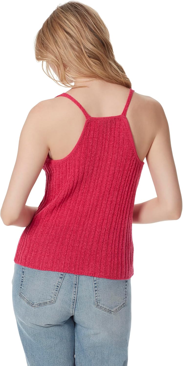Jessica Simpson Womens Edith Racerback V-Neck Pullover Sweater Tank Top Standard - Image 2