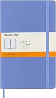 Moleskine Classic Soft Cover Notebook Large Ruled Lined Hydrangea Blue 5x8.25 192 Pages Journal