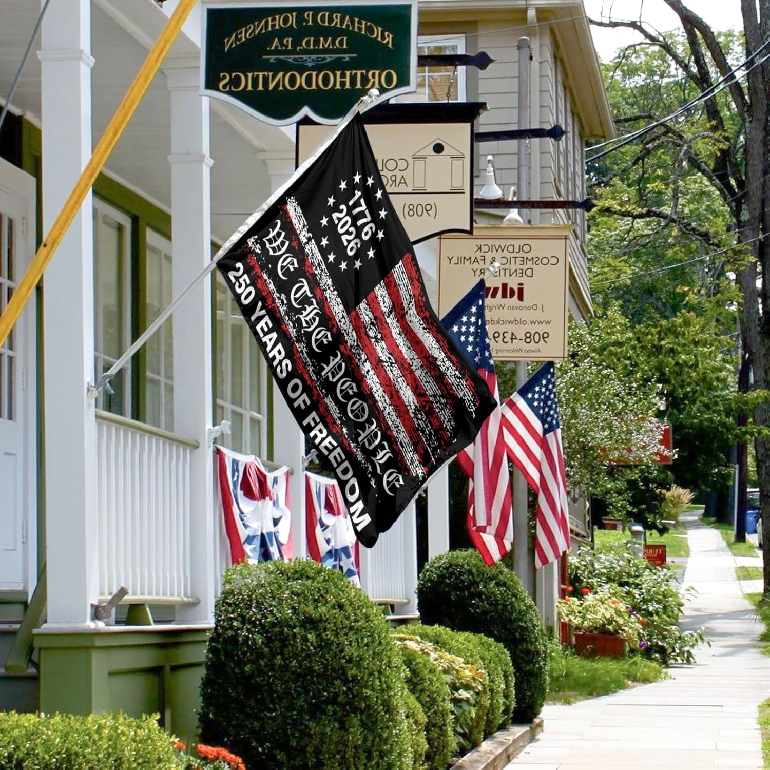 250 Years of Freedom America Flag 3x5 Ft Patriotic 1776 Flags 250th Anniversary Banner with Brass Grommets for Indoor Outdoor Lawn Yard Garden Street Decorations - Image 5