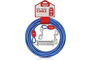 Petbobi 40ft Dog Tie Out Cable: Untangle Your Furry Friend's Adventures
