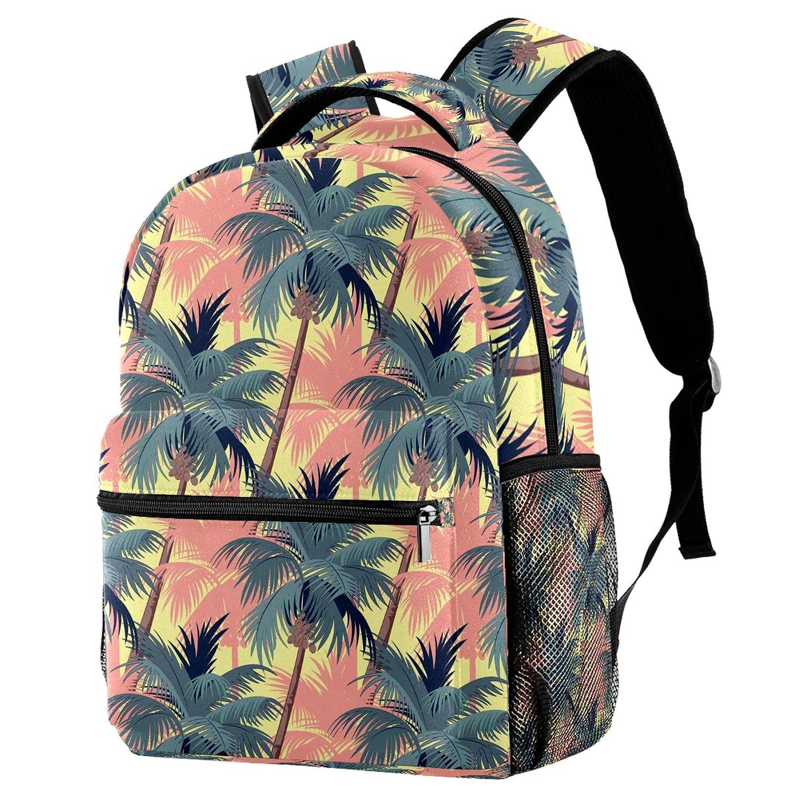 Sac à dos d'école décontracté imprimé palmier tropical pour ordinateur - 7