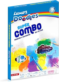 Luxor Doodles Super Combo Art Set - Ignite Imagination with Diverse Crayons, Sketch Pens, Water Colors, Glitter, Glue, Era... Price In India