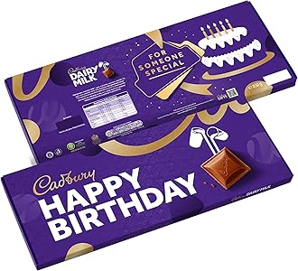 Happy Birthday Dairy Milk 850g Bar by Cadbury Gifts Direct