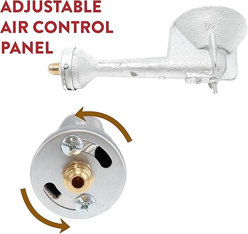 Miniatura 10 de GAS ONE cabeza de hornilla redonda de alta presión, de hierro fundido, con orificio de ajuste de latón.
