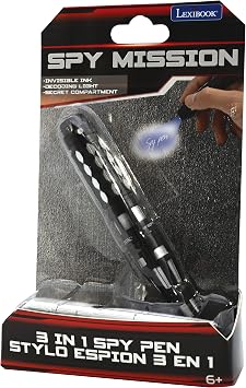 LEXIBOOK, Spy Mission Invisible Ink Pen, RPSPY02