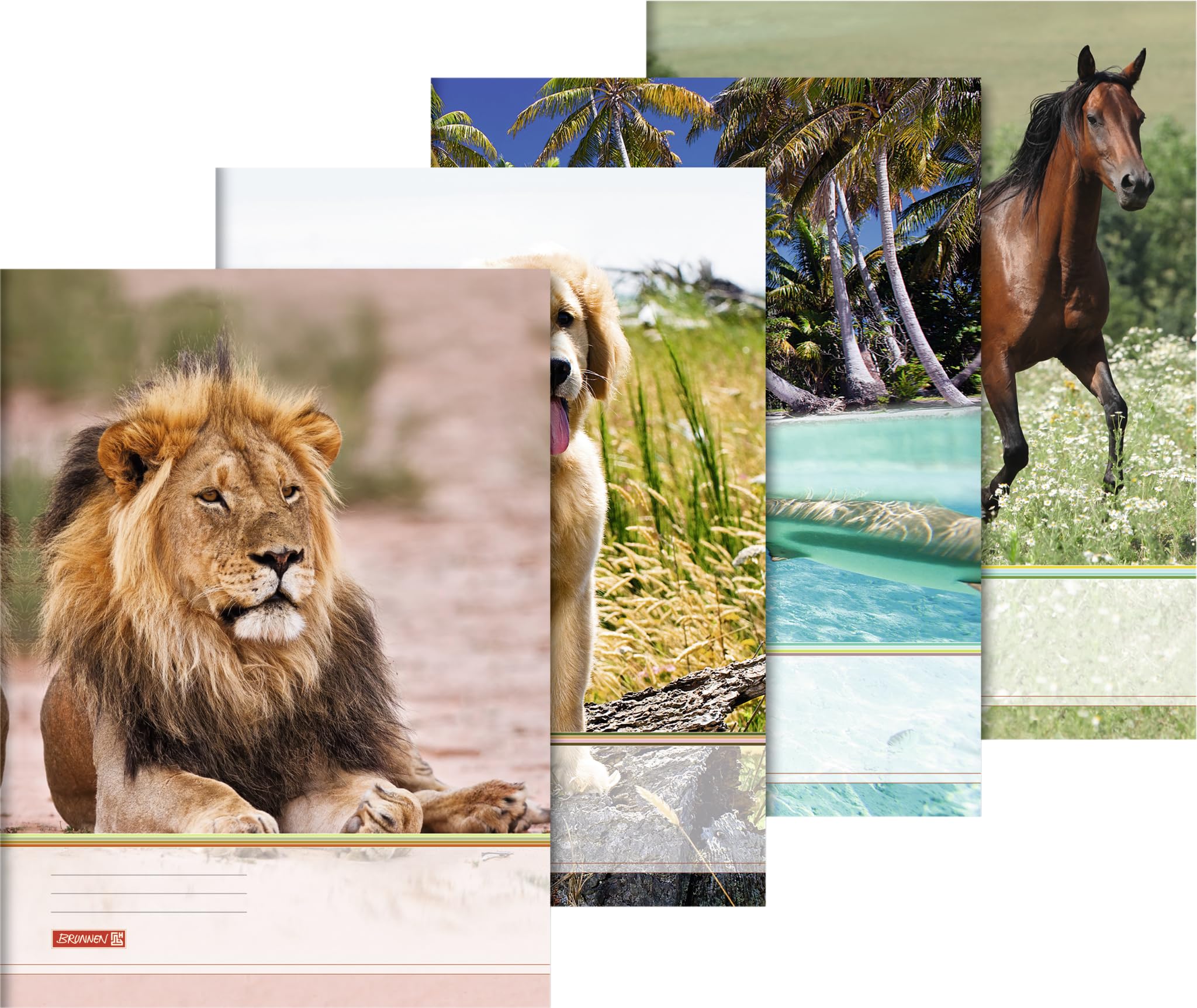 10X BRUNNEN Sammelmappe A3 Tiere
