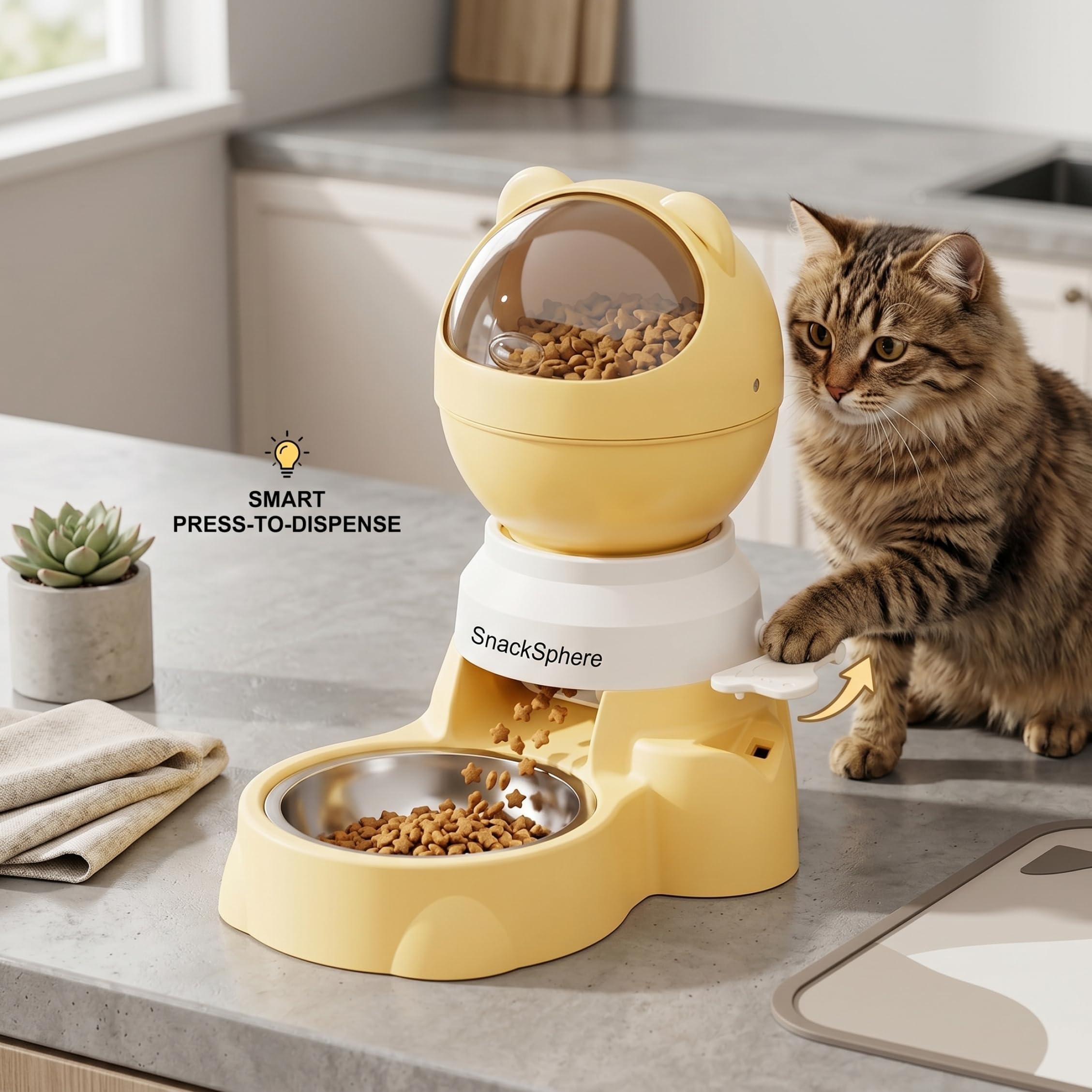 Dispenser di dolcetti per gatti, dispenser di dolcetti per cani a forma di orso da 1, 5 litri, mangiatoia lenta interattiva per una sana digestione e addestramento (stile 2)