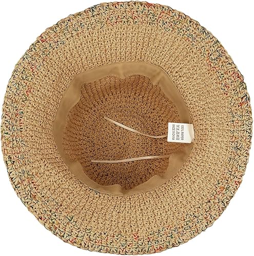 Miniatura 3 de Sombrero de paja para mujer, sombrero de playa plegable, sombrero de ala ancha