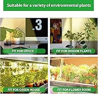 Vista 5 de LED Grow Light Strips, 13 Inches Grow Lights for Indoor Plants Full Spectrum 3500K, 96 LEDs Plant Light with 3/9/12H Timer, 10 Dimmable Levels for