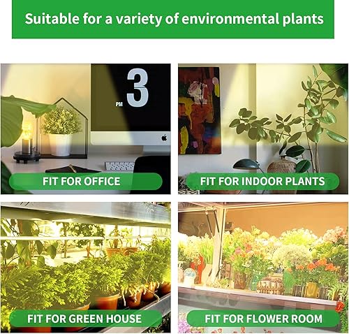 Miniatura 5 de Tiras de luz LED de crecimiento, luces de crecimiento para plantas de interior de espectro completo 3000K, 96 luces LED para plantas con