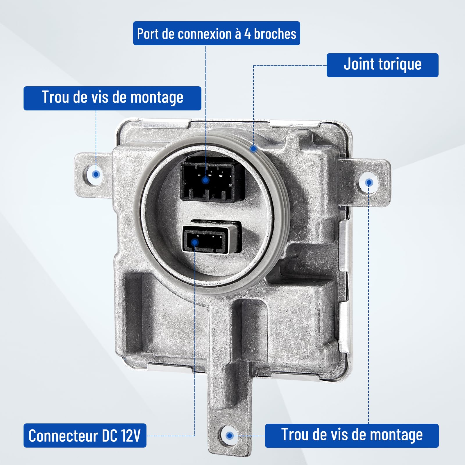 12V Ballast Xenon W003T22071, 35W Hid Headlight Ballast D3s D4s, Contrôleur de Phares au Xénon 8K0941597E Compatible avec A1 A3 A4 A5 A6 A7 A8 Q3 Q5 Octavia Golf Jetta Tiguan Touran Sharan