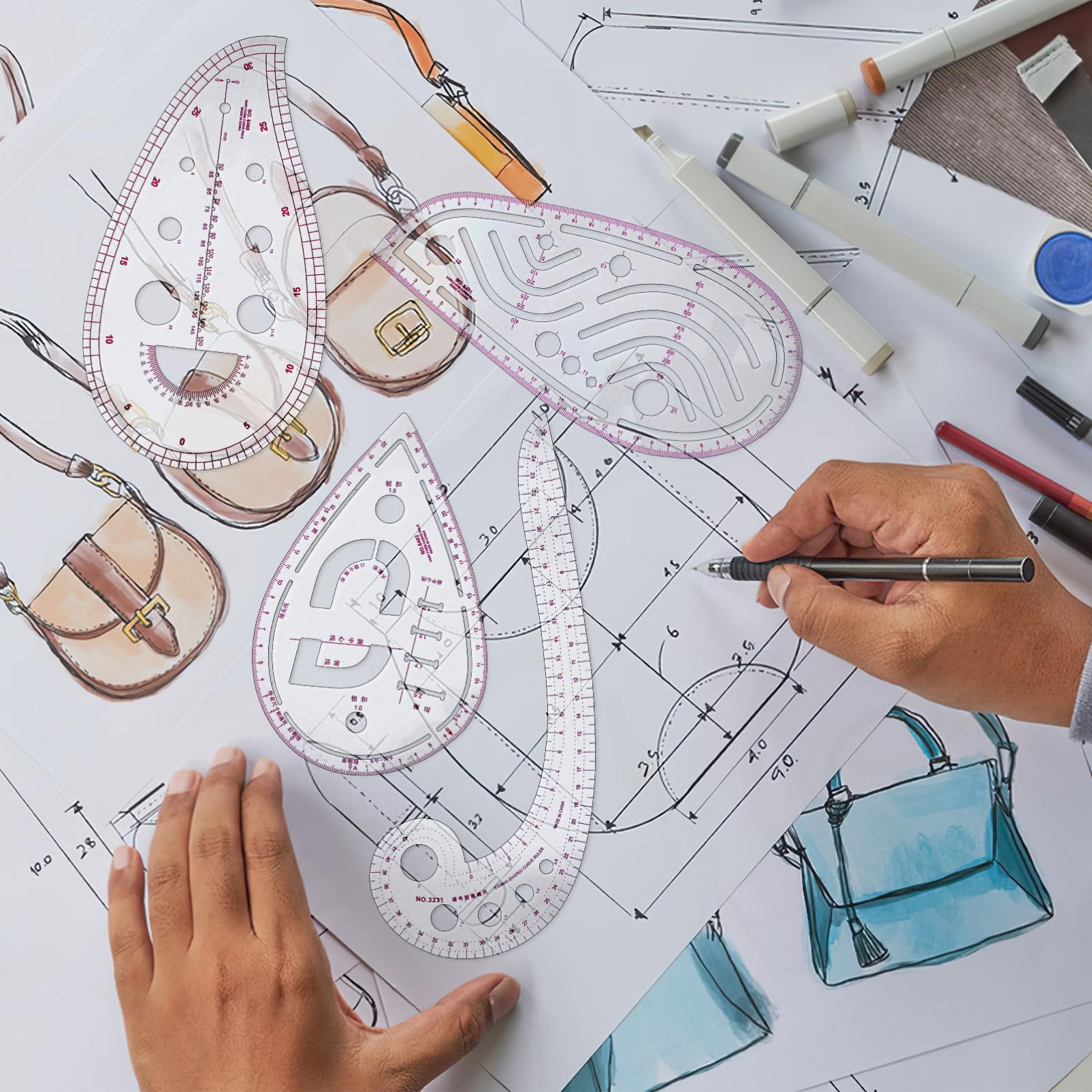 Nählineal 10 Stück Flexible Kunststofflineale Mit Klarer Skala Gebogene Gerade Lineale Für Präzises Schneiden Und Nähen Von Stoff Vielseitiges Zubehör Für Nähprojekte