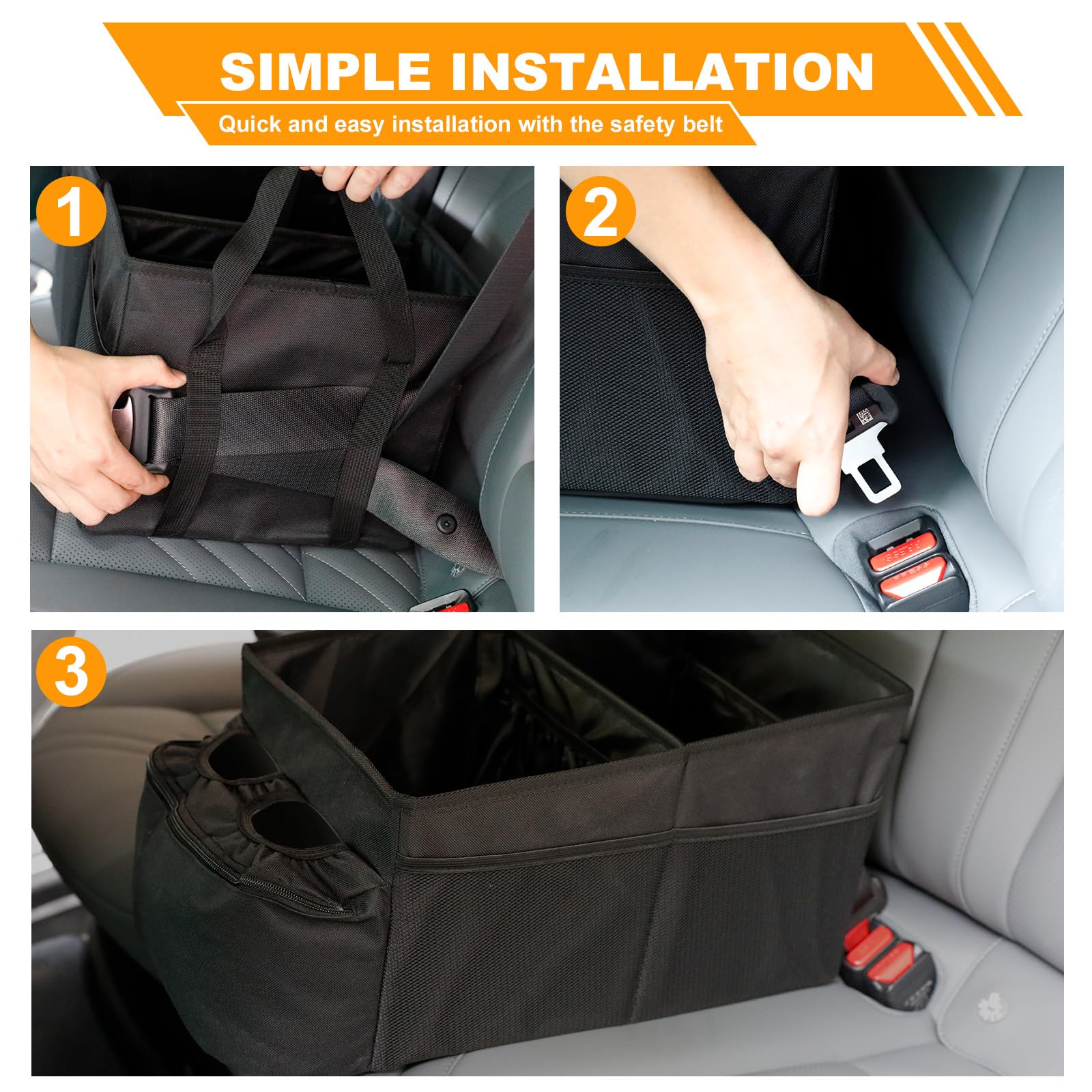 Organizzatore Auto Universale - Tasca Sedile Con Portabicchieri E Fondo Antiscivolo - Foto 6