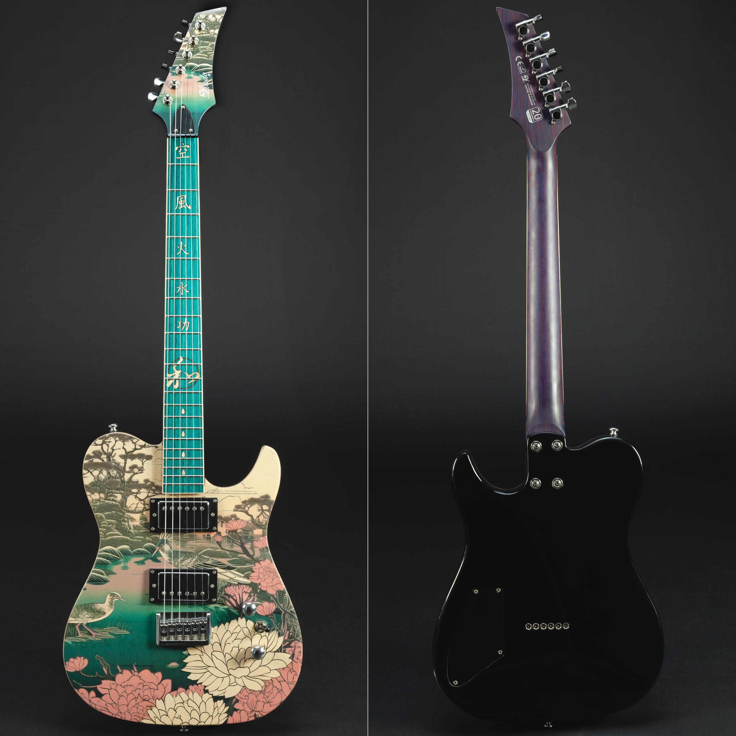 Lindo Koya Electric Guitar | Composite Neck | Luminous Inlays | Japanese Wilderness Graphic Art Finish