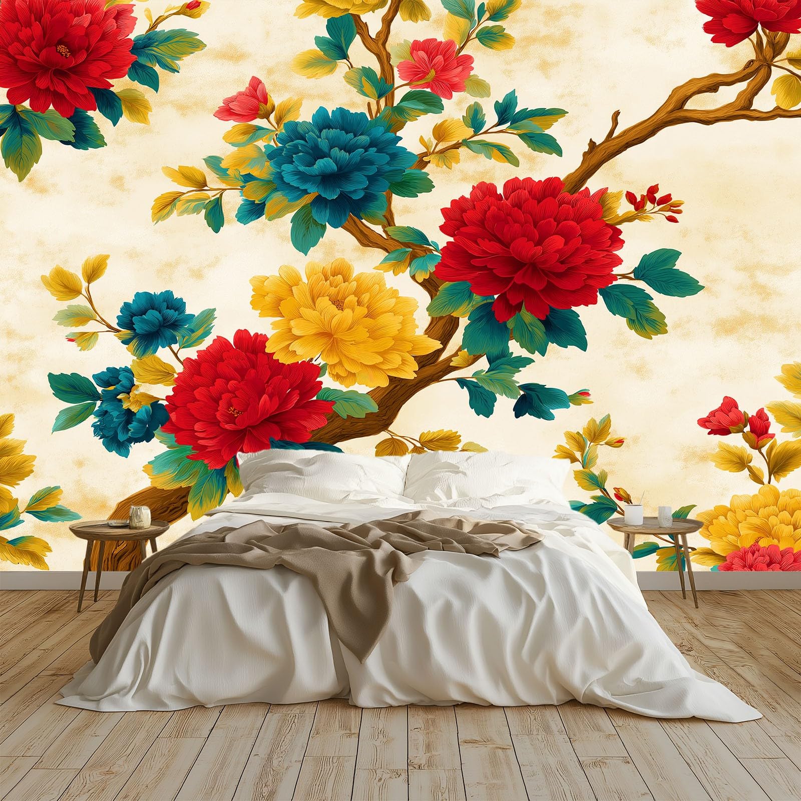 Tradycyjna fototapeta z efektem 350 x 256 cm, z efektem 3D, tapeta ścienna, z włókniny, nowoczesny salon, malarstwo, pokój dziecięcy, sypialnia, tło TV, dekoracja ścienna, kremowa