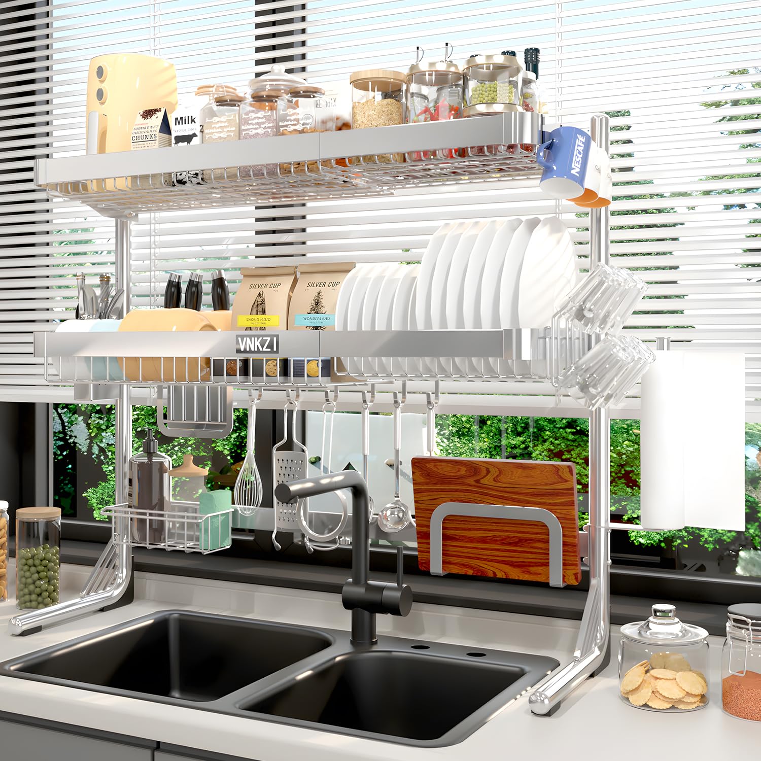 VNKZI Stainless Steel Dish Rack