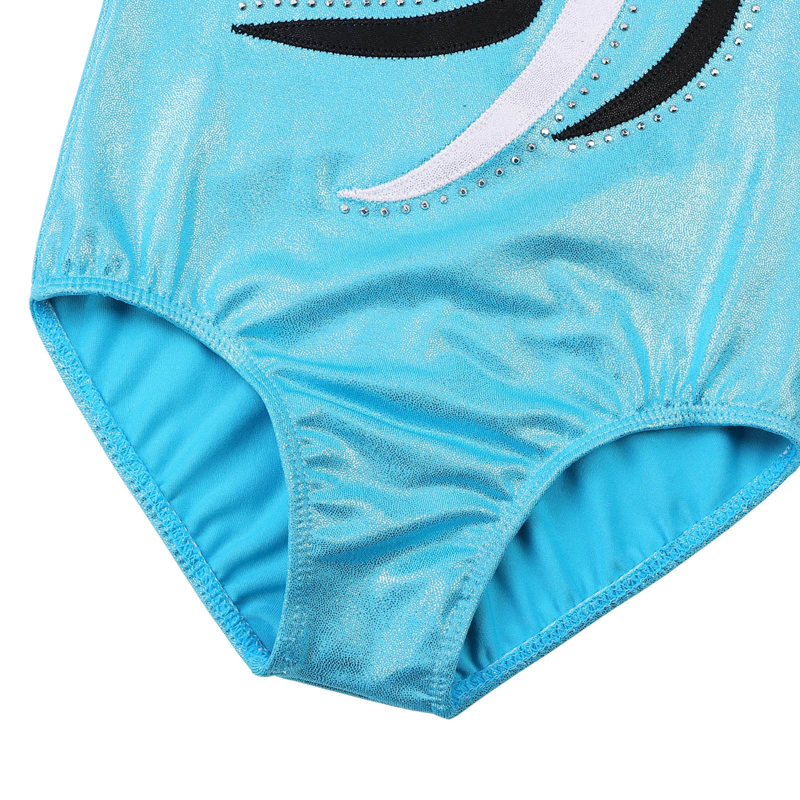 Justaucorps de gymnastique pour filles avec short et bandeau à cheveux pour filles de 3 à 14 ans