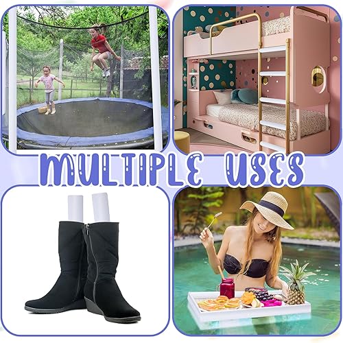 Miniatura 5 de Hanaive Paquete de 6 fideos de piscina de espuma para natación, fideos huecos de Navidad, fideos para piscina, flotadores brillantes para piscina,