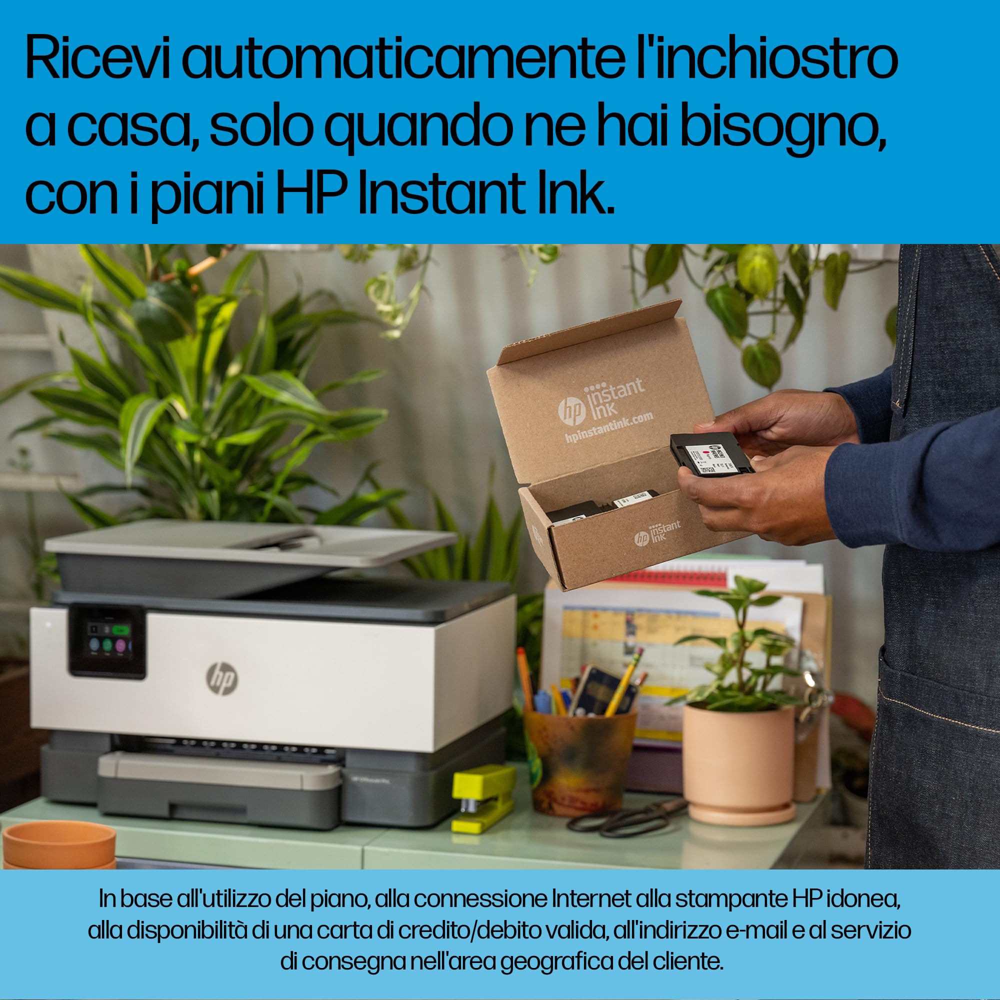 HP OfficeJet Pro 9125e Stampante Multifunzione a Getto d'Inchiostro A4 Colori Wi-Fi Fronte e Retro Automatico 22 ppm Grigia
