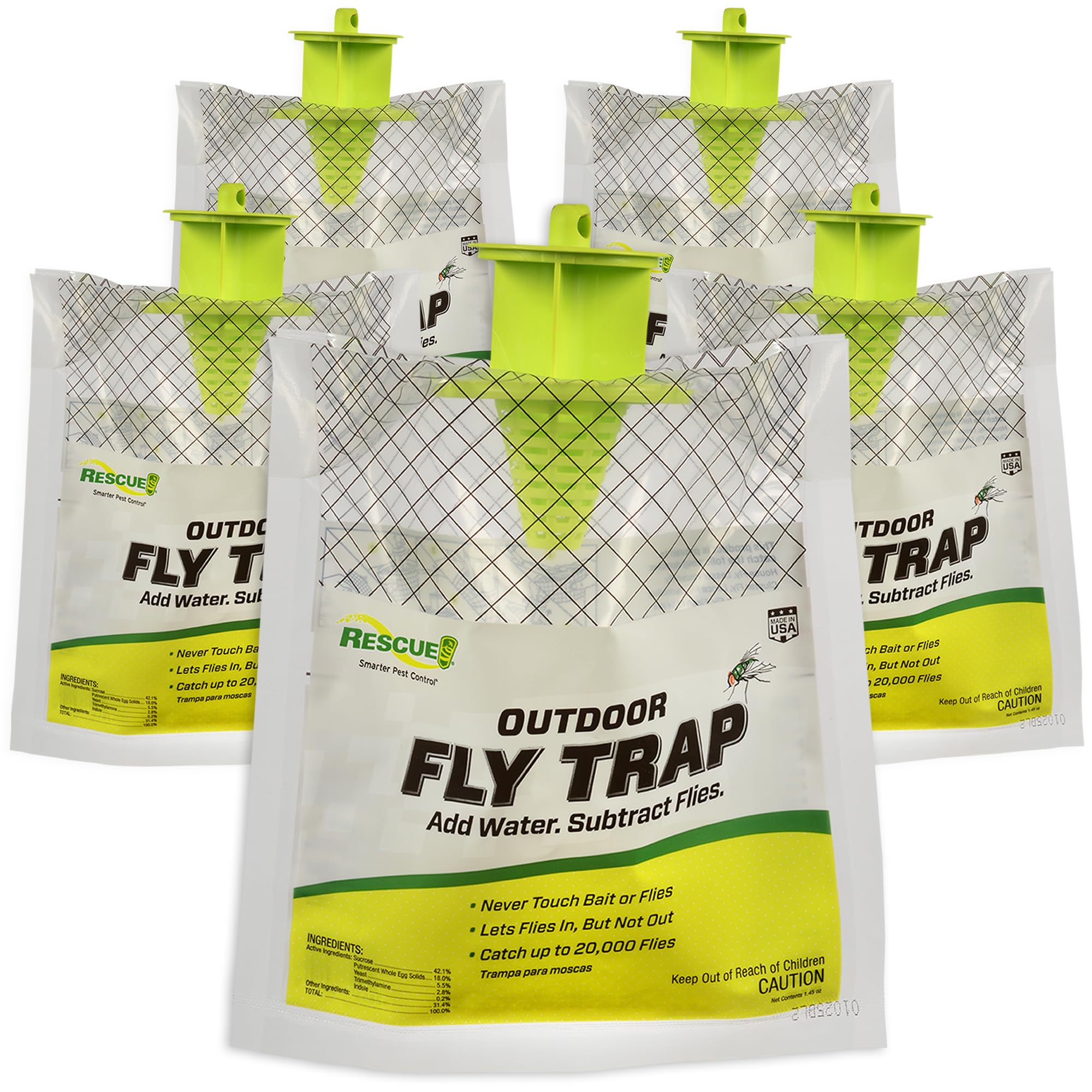 RESCUE! Outdoor Disposable Fly Trap – Hanging Fly Catcher
