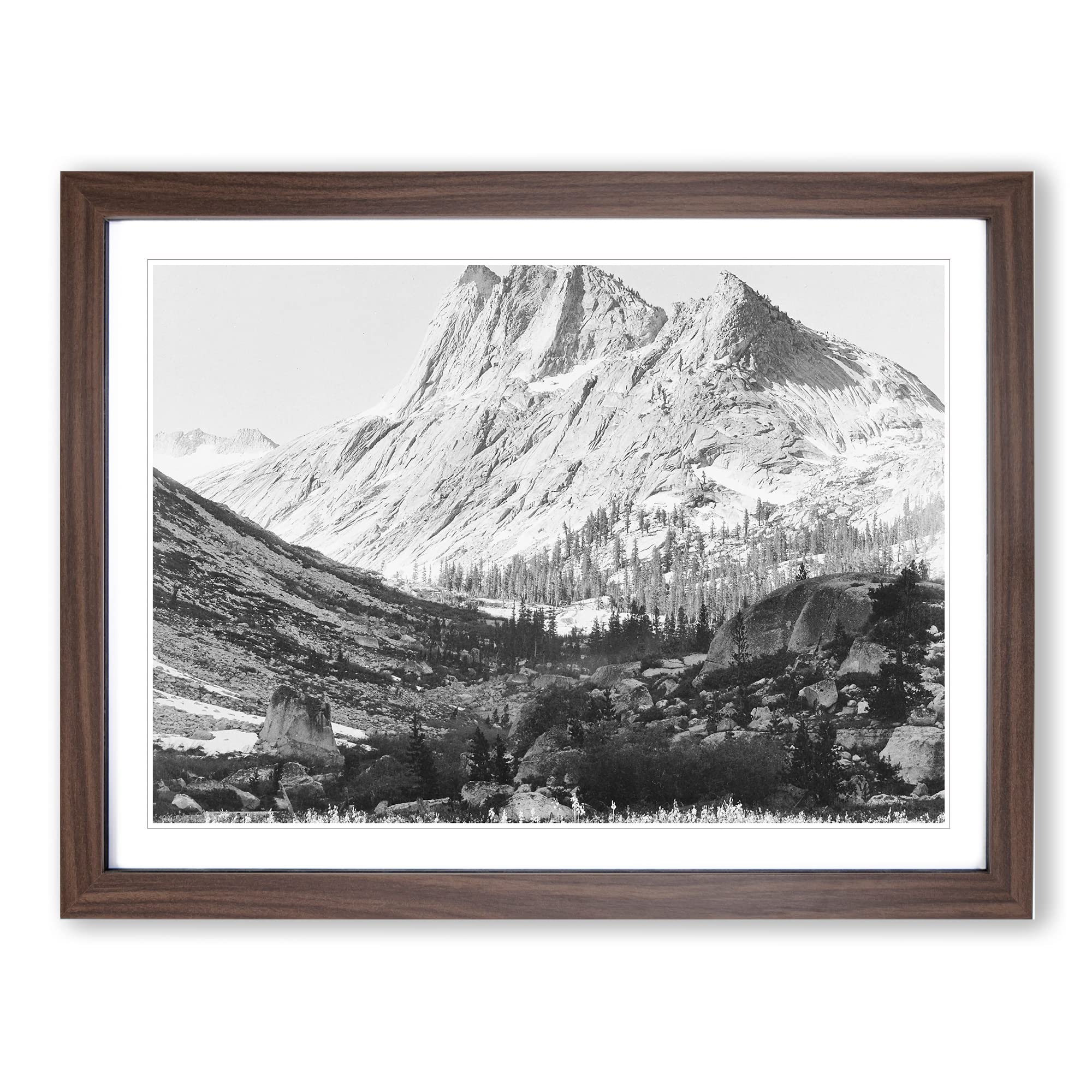 Ansel Adams Boaring River, Kings River Canyon Photograph Vintage Framed Wall Art Print