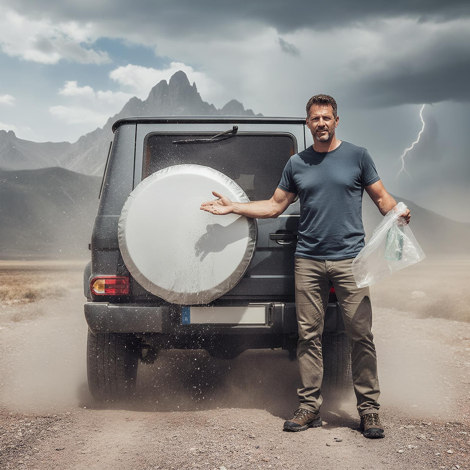 Housse de Roue de Secours – Protection complète des Roues | Housse de Pneu de remorque de Rechange, Housѕe de Pluie Universelle pour pneus de, SUV, Garage extérieur, Camping, remorque, véhicul
